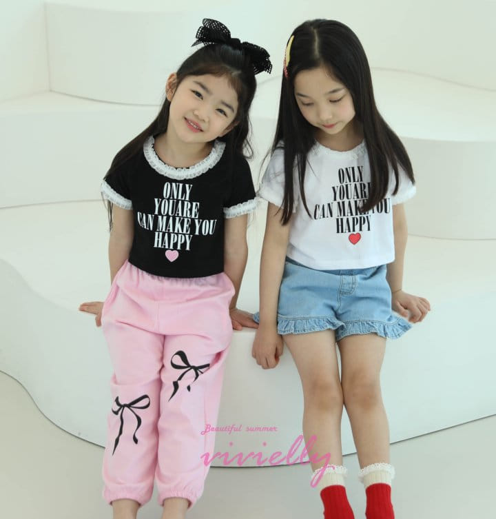 Vivielly - Korean Children Fashion - #todddlerfashion - Ribbon Jogger Pants - 9