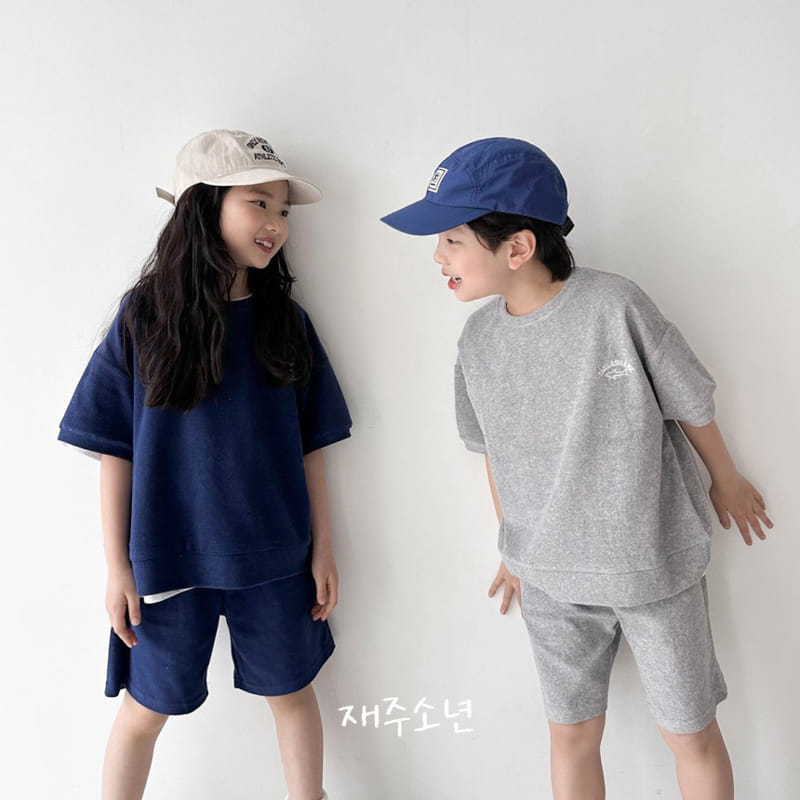 Witty Boy - Korean Children Fashion - #designkidswear - Shark Terry Tee - 4