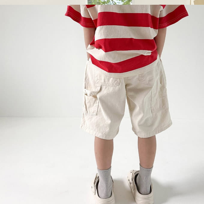 Witty Boy - Korean Children Fashion - #kidsshorts - Creamy Capender Pants