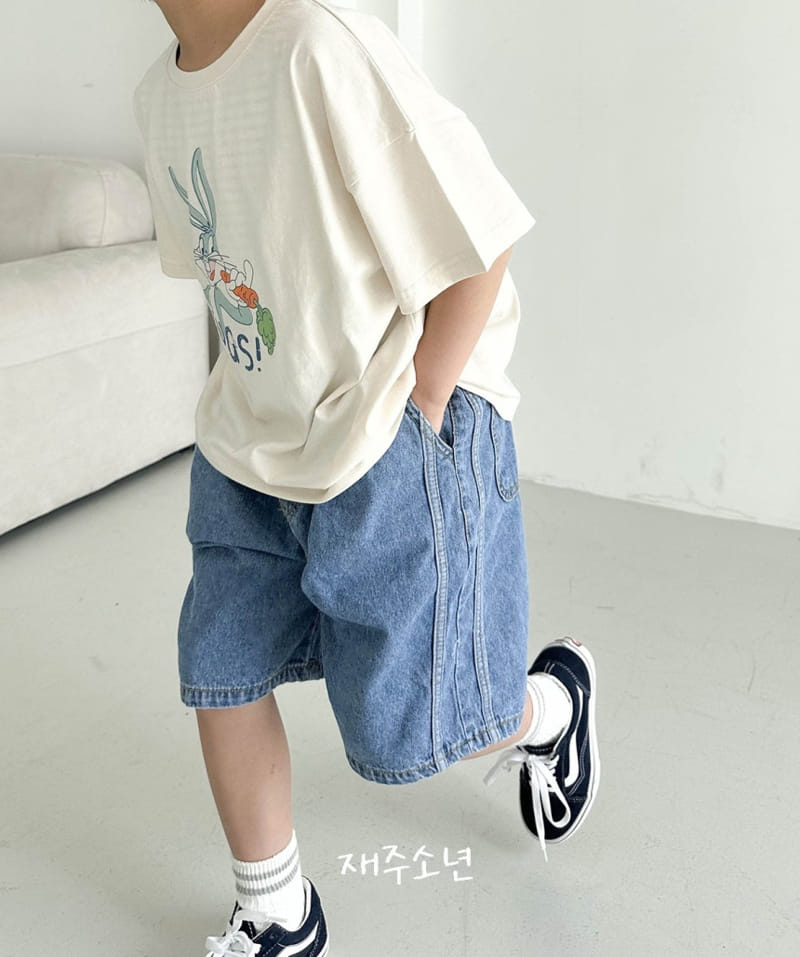 Witty Boy - Korean Children Fashion - #kidsshorts - Lulu Line Denim - 3