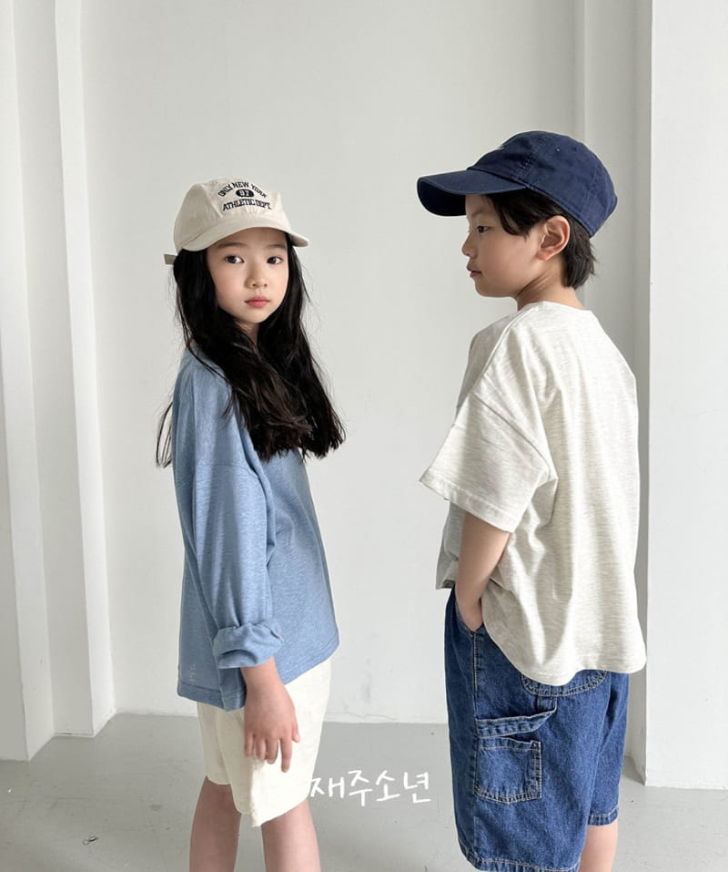 Witty Boy - Korean Children Fashion - #minifashionista - Half Capender Denim Pants - 8