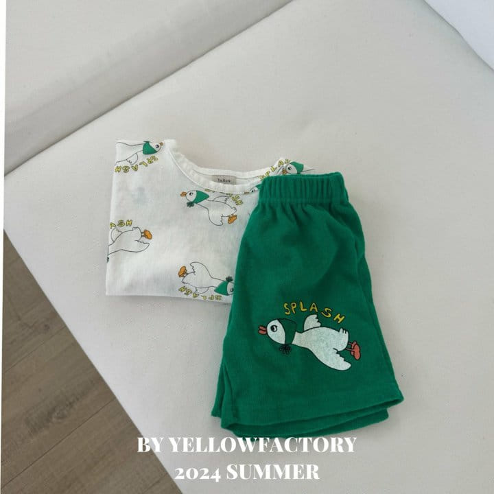 Yellow Factory - Korean Children Fashion - #kidsshorts - Duck Top Bottom Set - 7