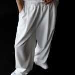 Banded String Wide Maxi Length Trousers