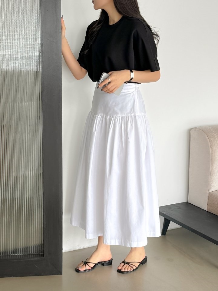 Shirring Long Skirt