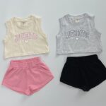 Authentic Crop Top Bottom Set