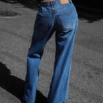 Classic Raw Cut Wide Fit Mid Blue Jeans