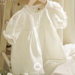 Lovely Pure Linen C Baby Lace Point Blouse