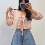 Frill Ribbon Blouse