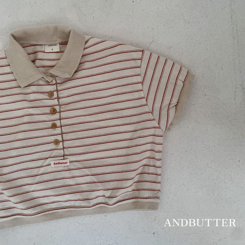 Andbutter - Korean Children Fashion - #prettylittlegirls - Sand ST Collar Tee - 4