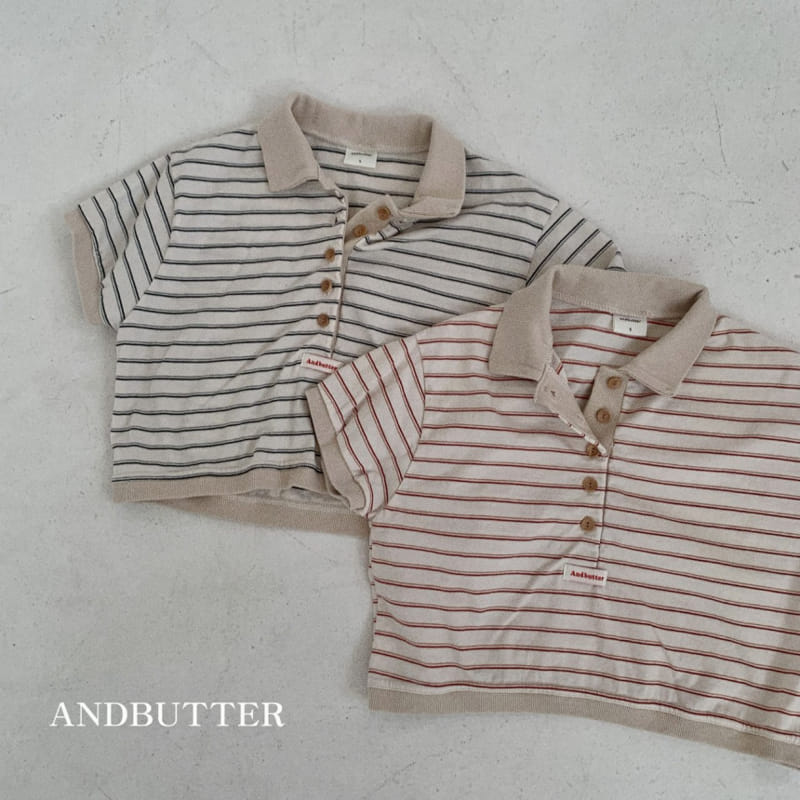 Andbutter - Korean Children Fashion - #discoveringself - Sand ST Collar Tee - 8