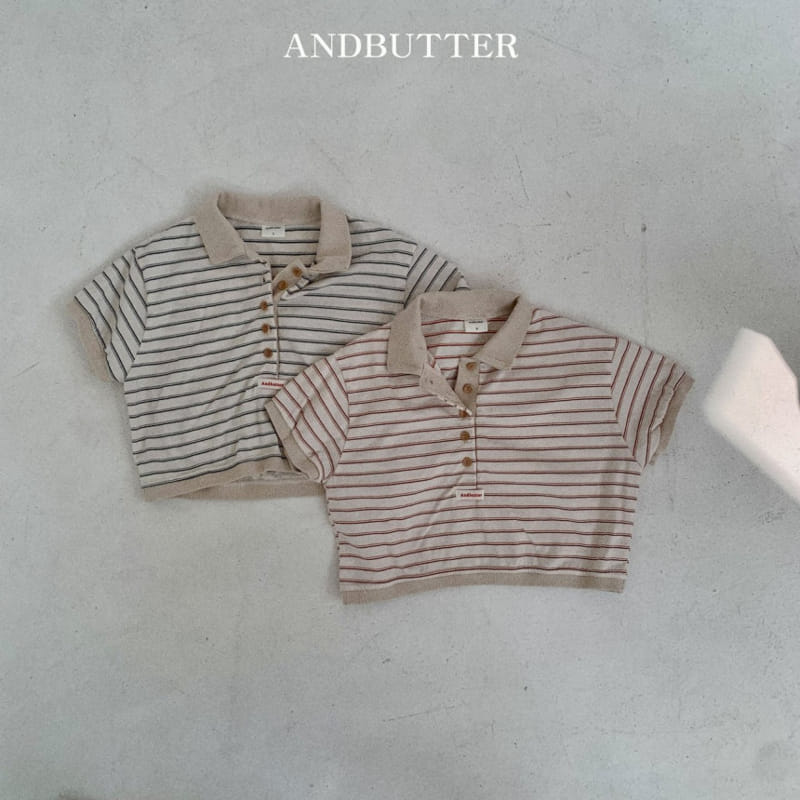 Andbutter - Korean Children Fashion - #fashionkids - Sand ST Collar Tee - 9