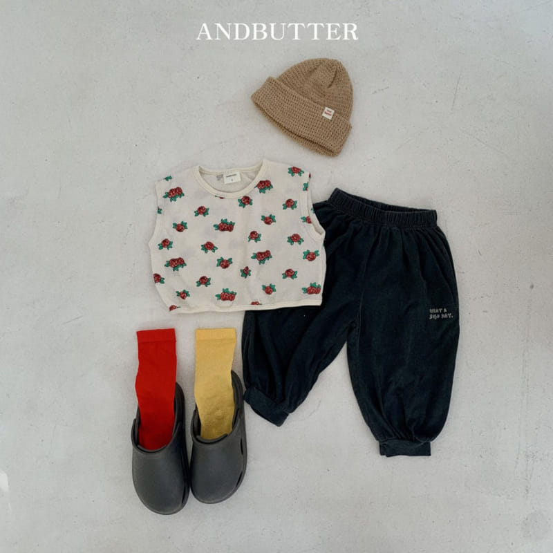 Andbutter - Korean Children Fashion - #kidsshorts - Wild Rose Sleeveless Tee - 11