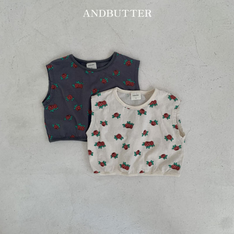 Andbutter - Korean Children Fashion - #magicofchildhood - Wild Rose Sleeveless Tee - 2