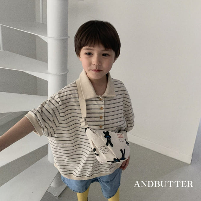 Andbutter - Korean Children Fashion - #magicofchildhood - Sand ST Collar Tee