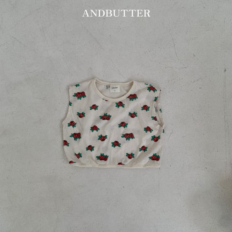 Andbutter - Korean Children Fashion - #minifashionista - Wild Rose Sleeveless Tee - 3