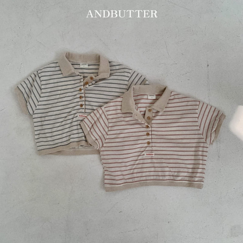 Andbutter - Korean Children Fashion - #minifashionista - Sand ST Collar Tee - 2