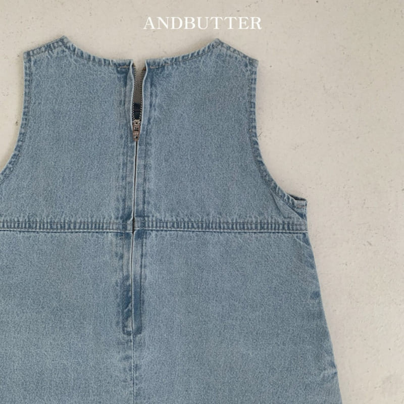 Andbutter - Korean Children Fashion - #toddlerclothing - Ribbon Denim One-Piece - 5