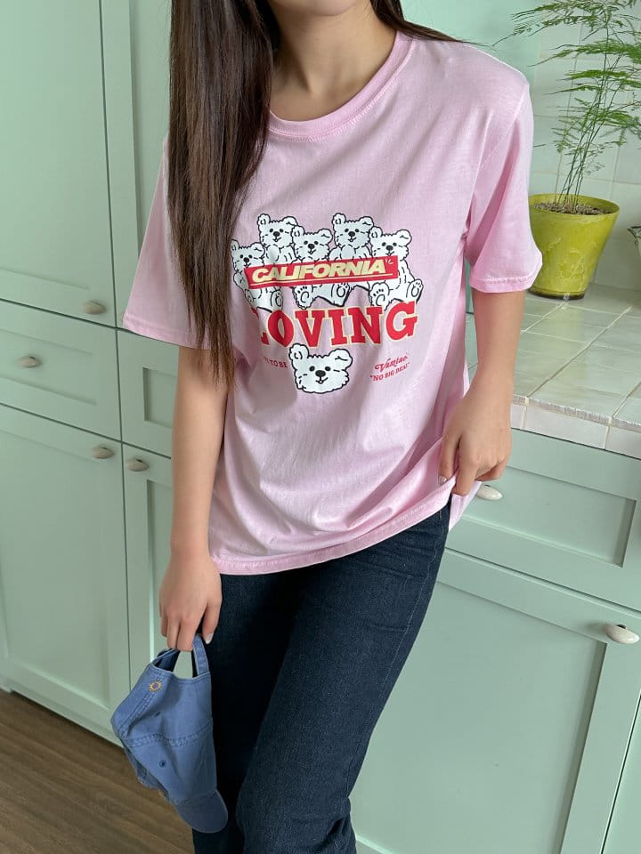 Another Plan - Korean Women Fashion - #restrostyle - Love Bear Tee