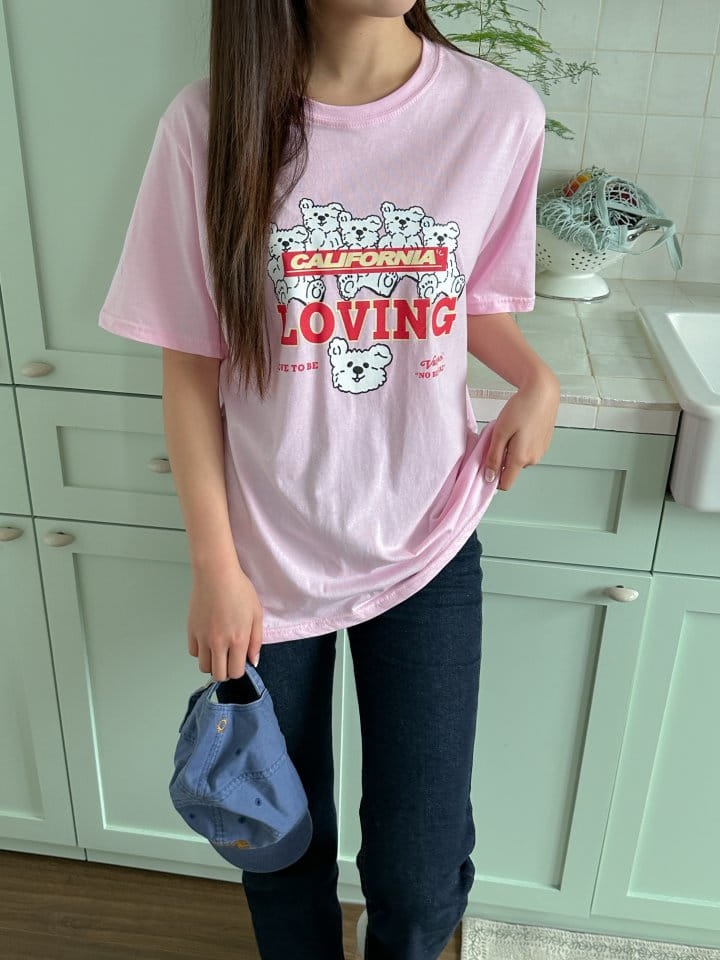 Another Plan - Korean Women Fashion - #romanticstyle - Love Bear Tee - 2