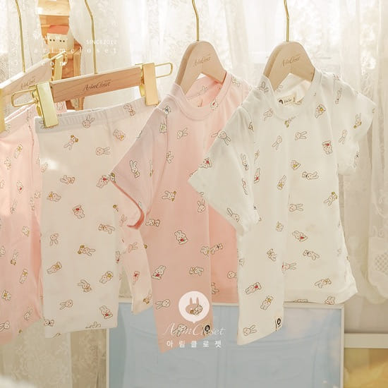 Arim Closet - Korean Children Fashion - #fashionkids - Baby Bunny 2 Color Summer Homewear Set