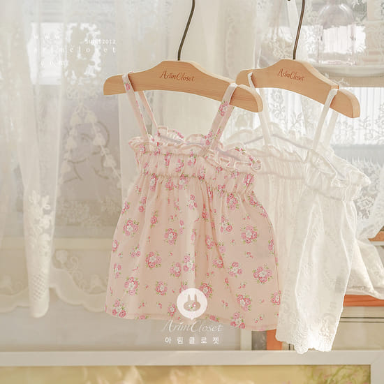 Arim Closet - Korean Children Fashion - #kidzfashiontrend - Pink Flower Cute Baby C Bustier