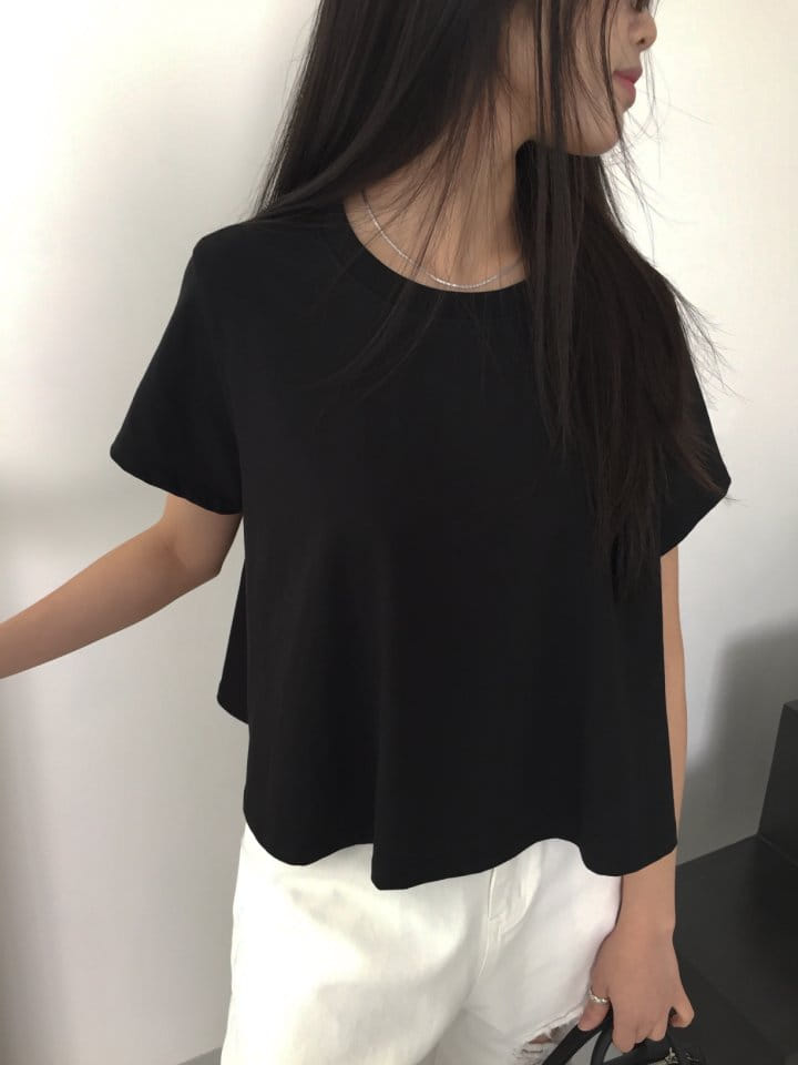 Attention plz - Korean Women Fashion - #momslook - Plare Crop Tee - 8