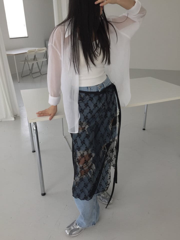 Attention plz - Korean Women Fashion - #womensfashion - Long Ribbon Wrap Skirt - 4