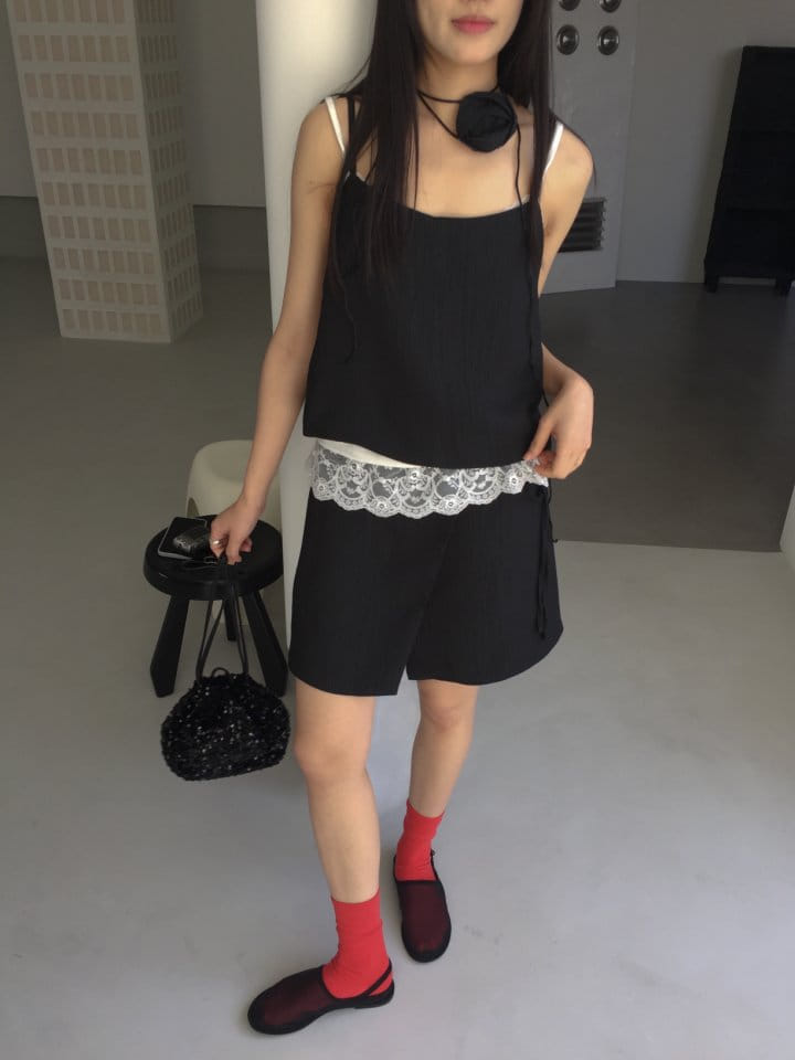 Attention plz - Korean Women Fashion - #momslook - Sleeveless Blouse Skirt Set