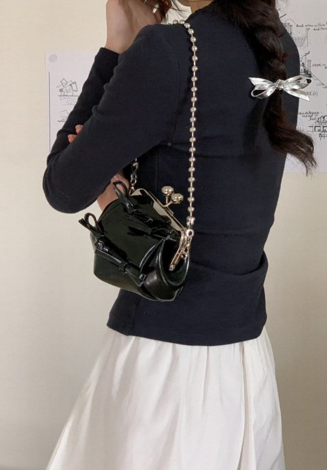 Attention plz - Korean Women Fashion - #momslook - Ribbon Mini Cross Bag - 8