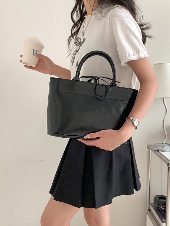 Attention plz - Korean Women Fashion - #momslook - French Square Tote Bag - 8