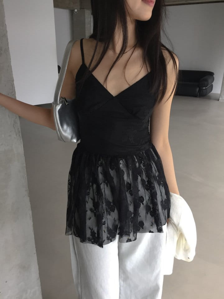 Attention plz - Korean Women Fashion - #momslook - Lace Sleeveless One-Piece - 9