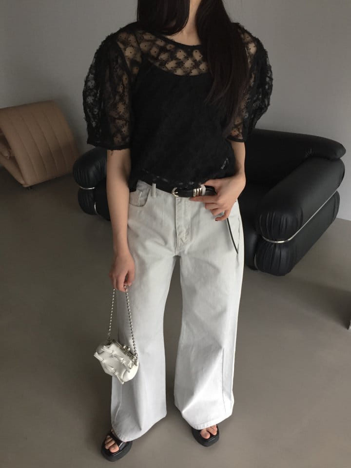 Attention plz - Korean Women Fashion - #momslook - Alice Mesh Blouse - 5