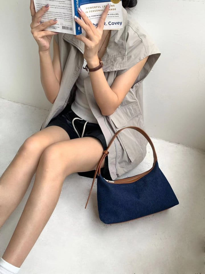 Attention plz - Korean Women Fashion - #momslook - Denim Tote Bag