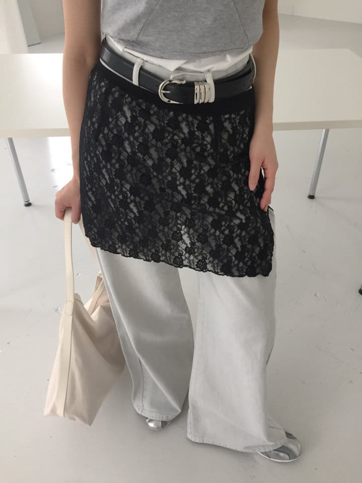 Attention plz - Korean Women Fashion - #momslook - Short Lace Skirt - 10