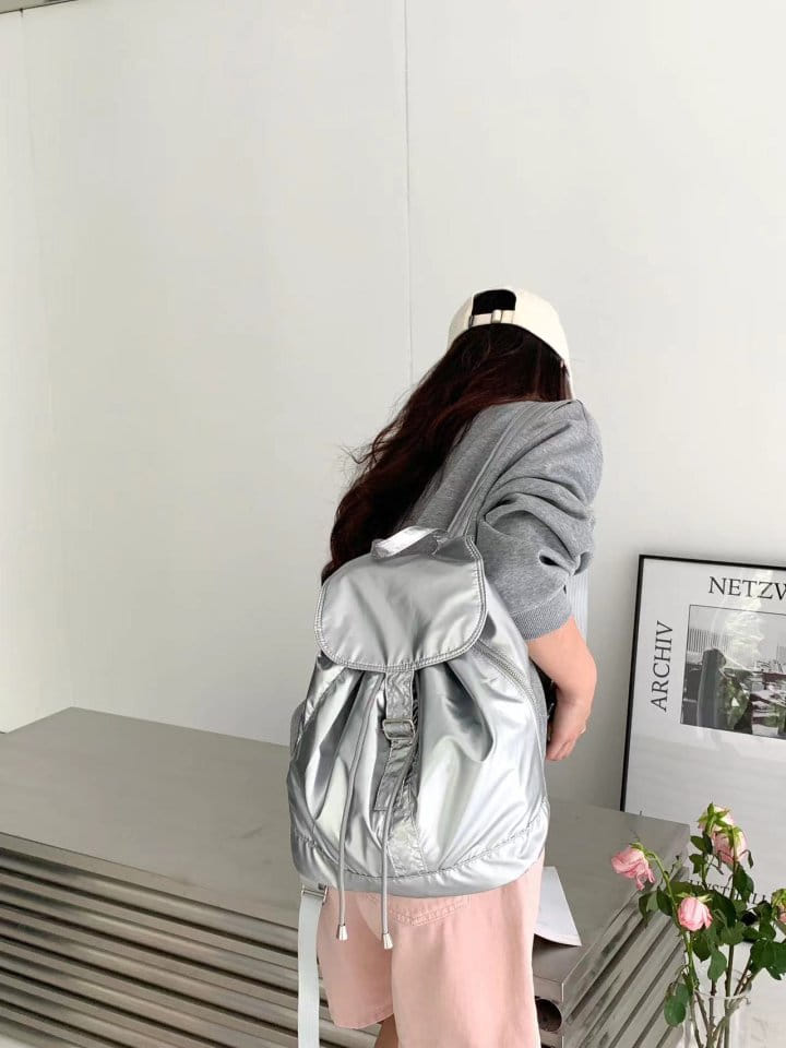 Attention plz - Korean Women Fashion - #momslook - Metallic Back Pack - 10