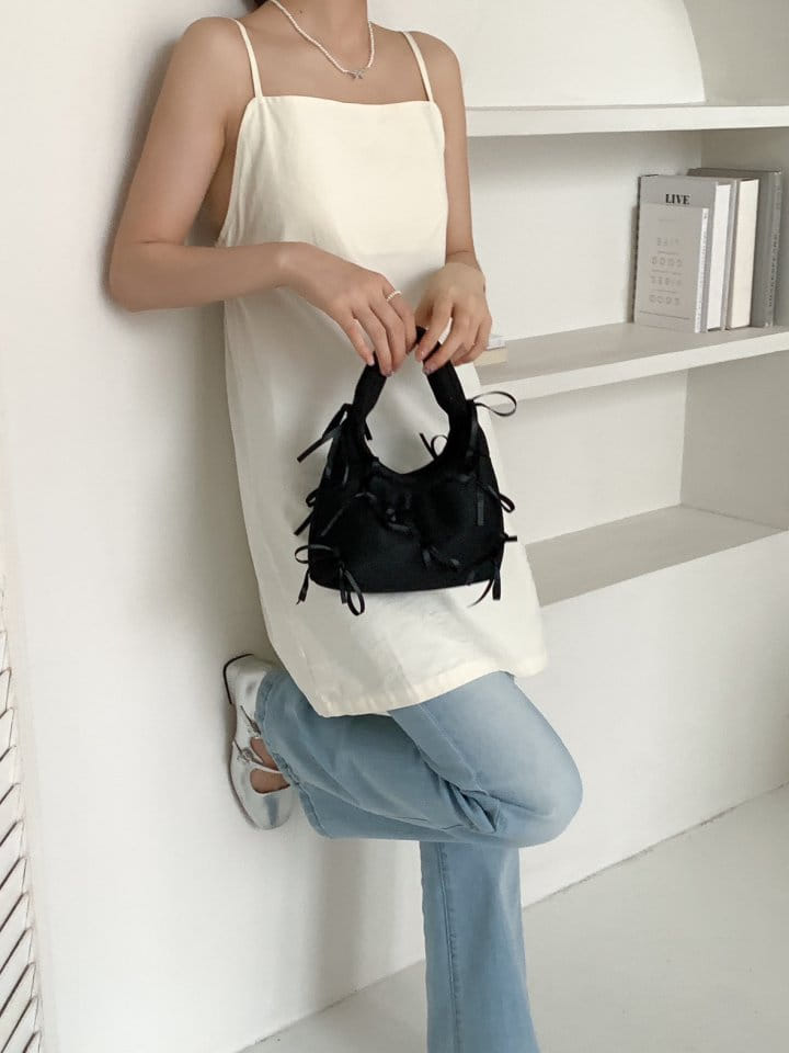 Attention plz - Korean Women Fashion - #vintagekidsstyle - Ribbon Mesh Tote Bag - 2