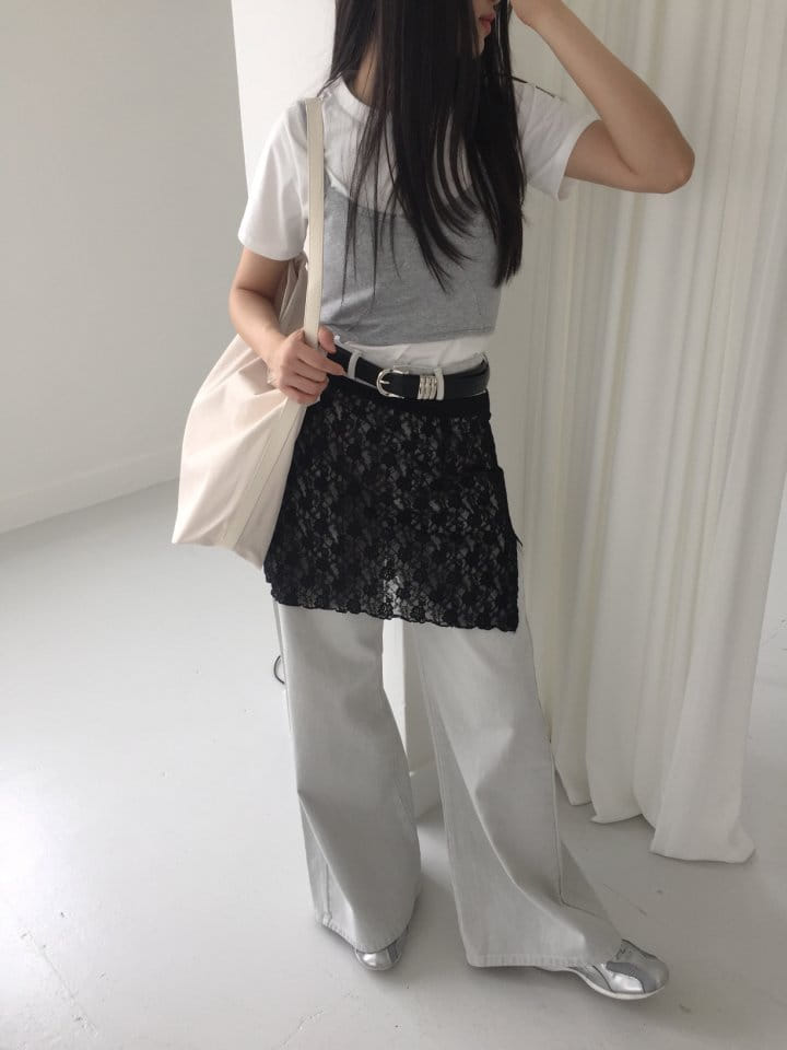 Attention plz - Korean Women Fashion - #vintagekidsstyle - Short Lace Skirt