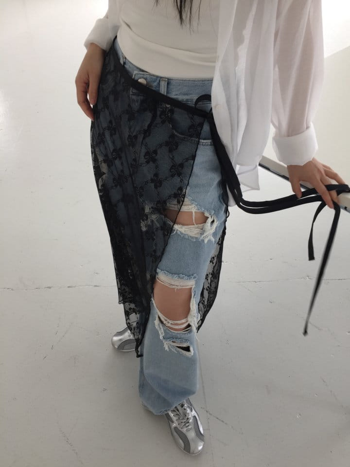 Attention plz - Korean Women Fashion - #womensfashion - Long Ribbon Wrap Skirt - 9