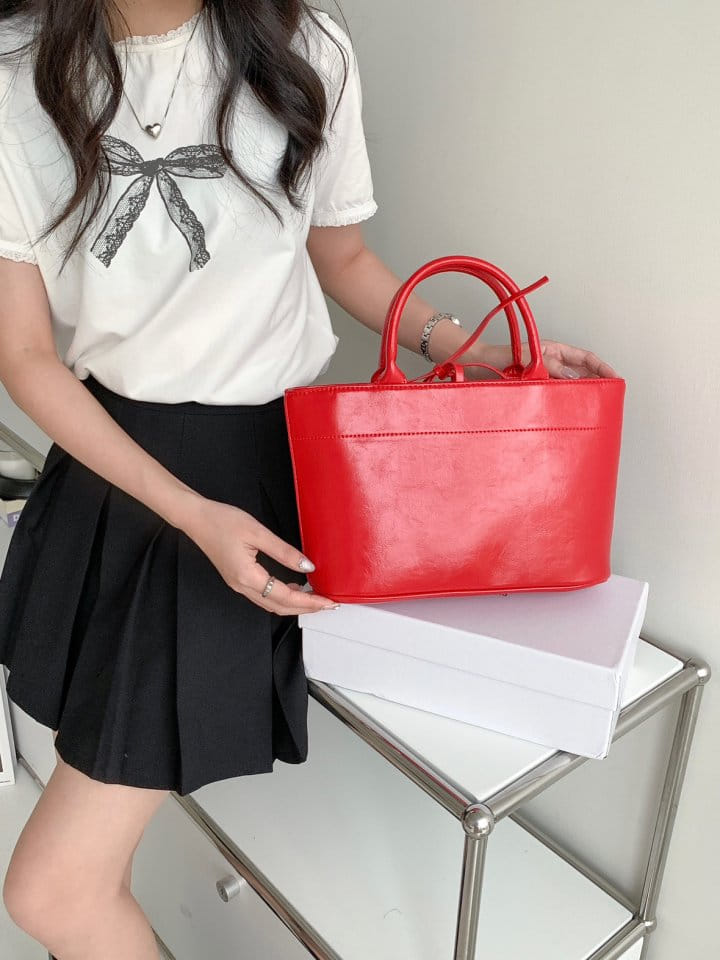 Attention plz - Korean Women Fashion - #womensfashion - French Square Tote Bag - 7