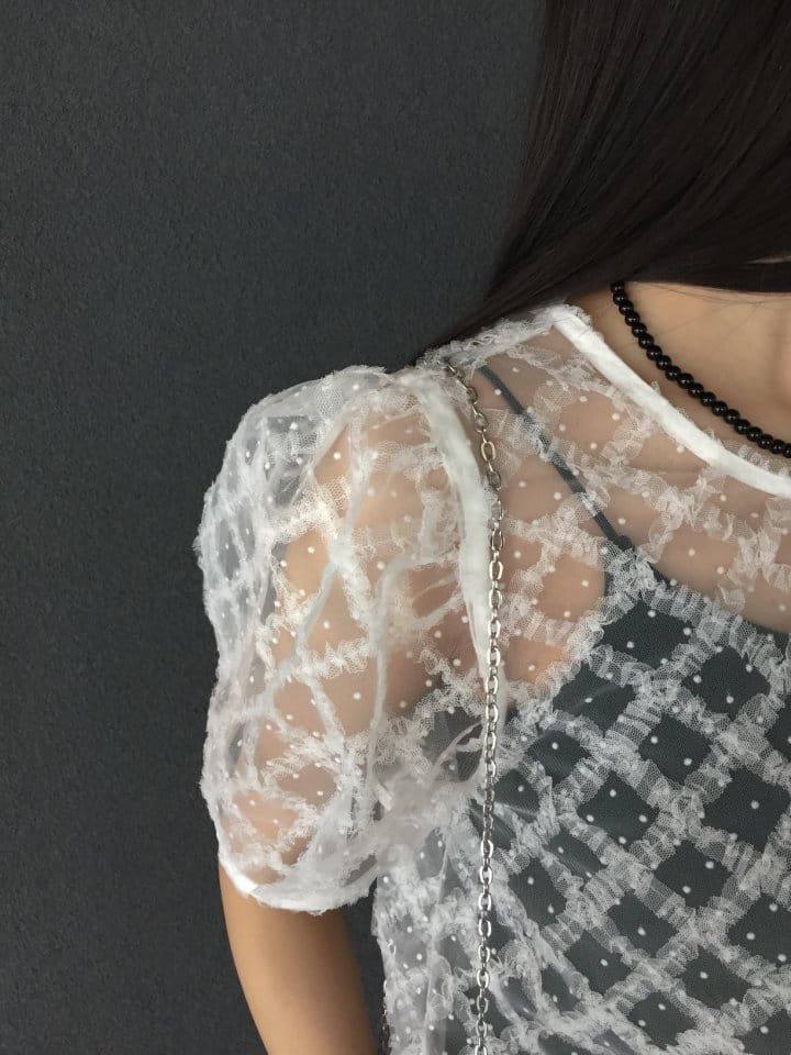 Attention plz - Korean Women Fashion - #womensfashion - Alice Mesh Blouse - 10