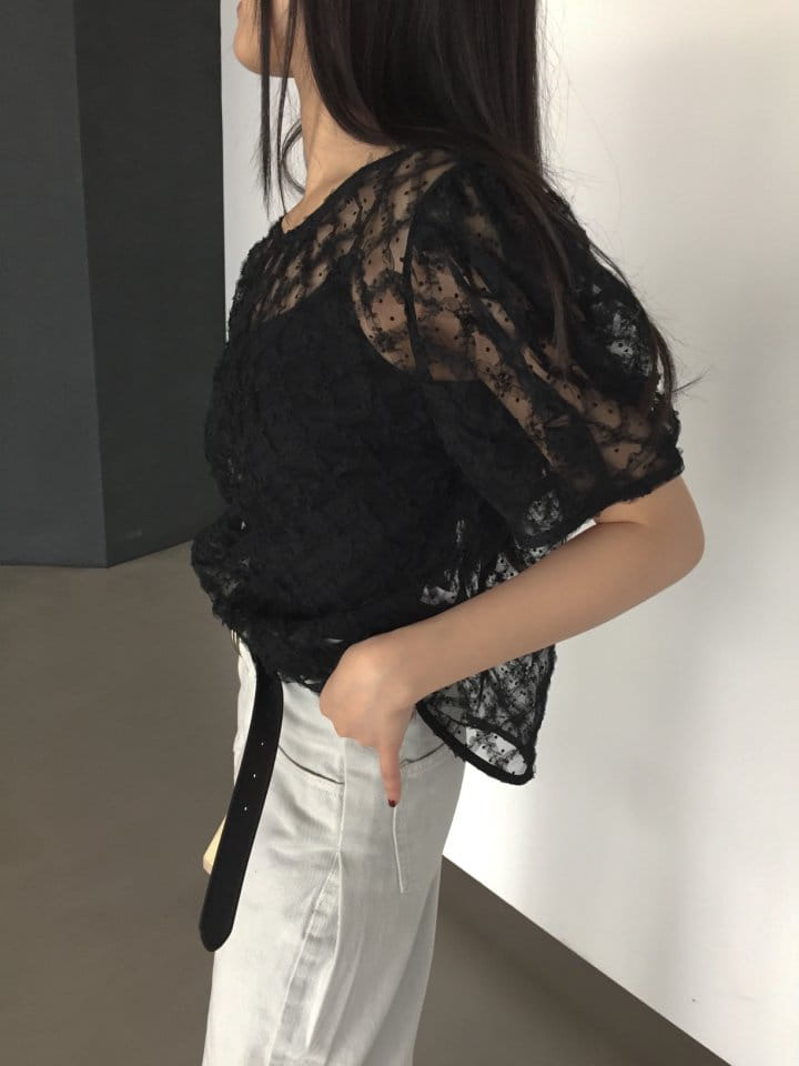 Attention plz - Korean Women Fashion - #momslook - Alice Mesh Blouse - 4