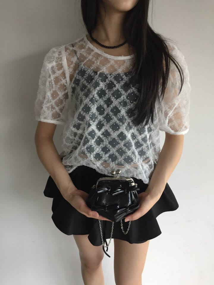 Attention plz - Korean Women Fashion - #womensfashion - Alice Mesh Blouse - 6