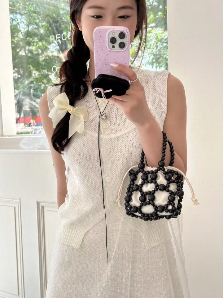 Attention plz - Korean Women Fashion - #womensfashion - Summer Pearl Beads Tote Bag - 7