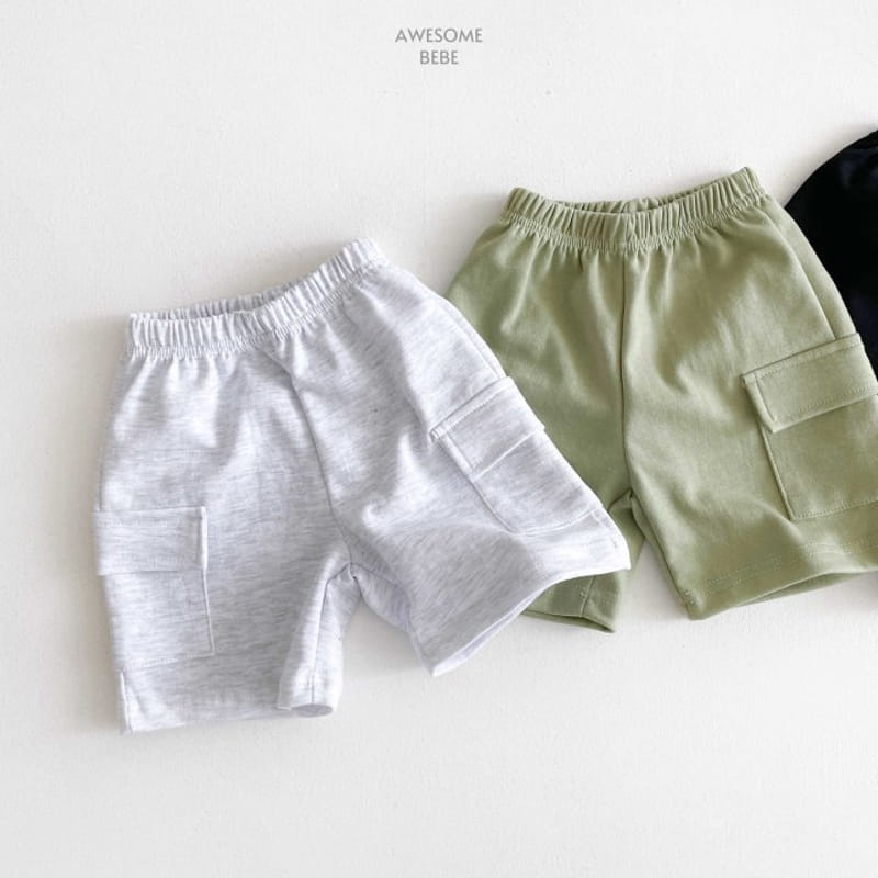 Awesome Bebe - Korean Children Fashion - #kidsstore - Cargo Half Pants - 3