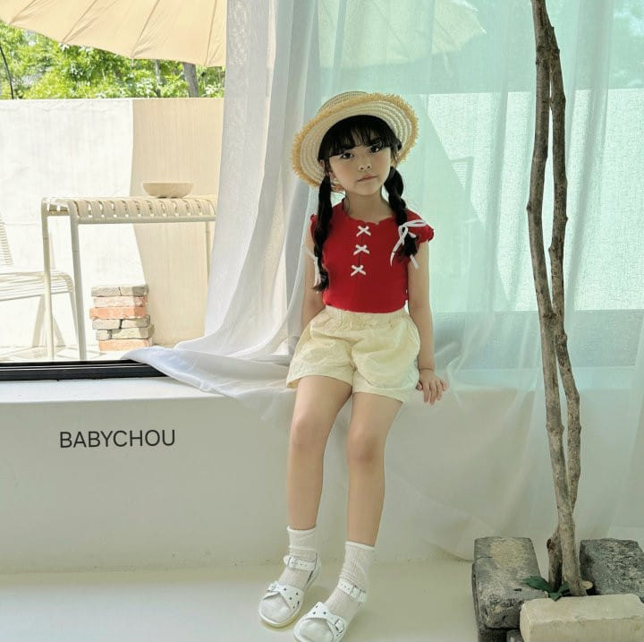 Babychou - Korean Children Fashion - #childofig - Lace Ribbon Pants - 5