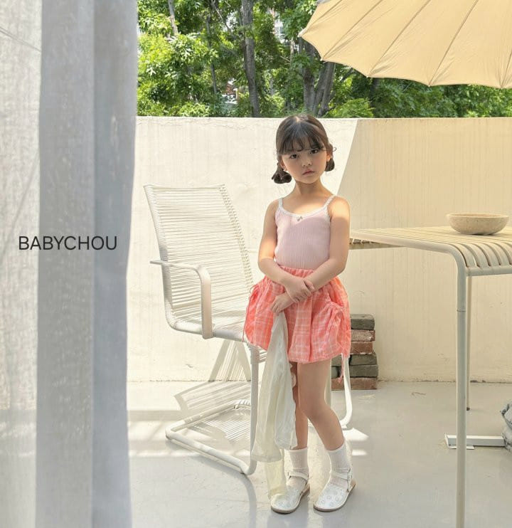 Babychou - Korean Children Fashion - #designkidswear - Rose Sleeveless Tee - 4