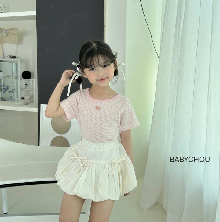 Babychou - Korean Children Fashion - #kidsstore - Punching Heart Tee - 6