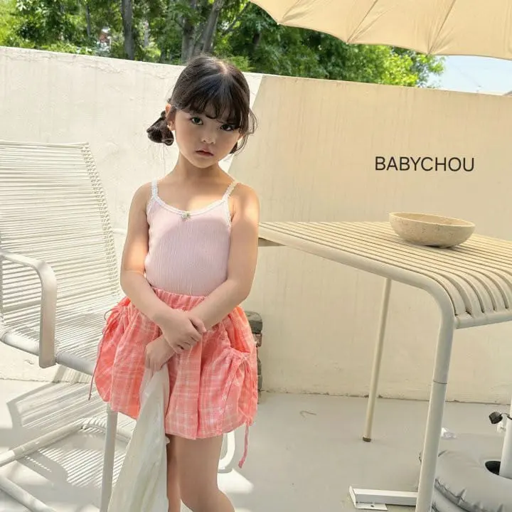 Babychou - Korean Children Fashion - #kidzfashiontrend - Rose Sleeveless Tee - 8