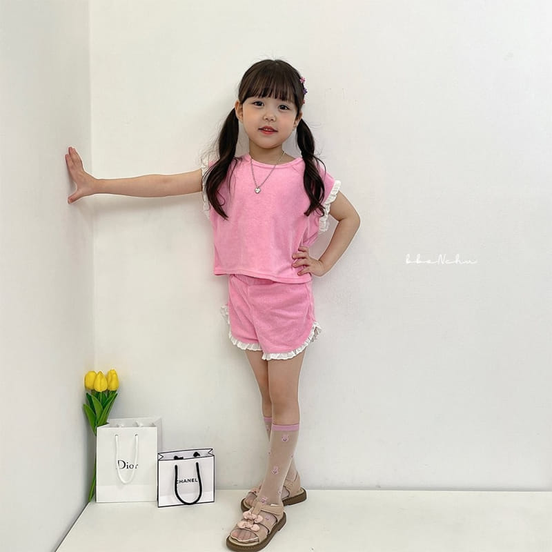 Bbonchu - Korean Children Fashion - #Kfashion4kids - Beach Frill Top Bottom Set - 5