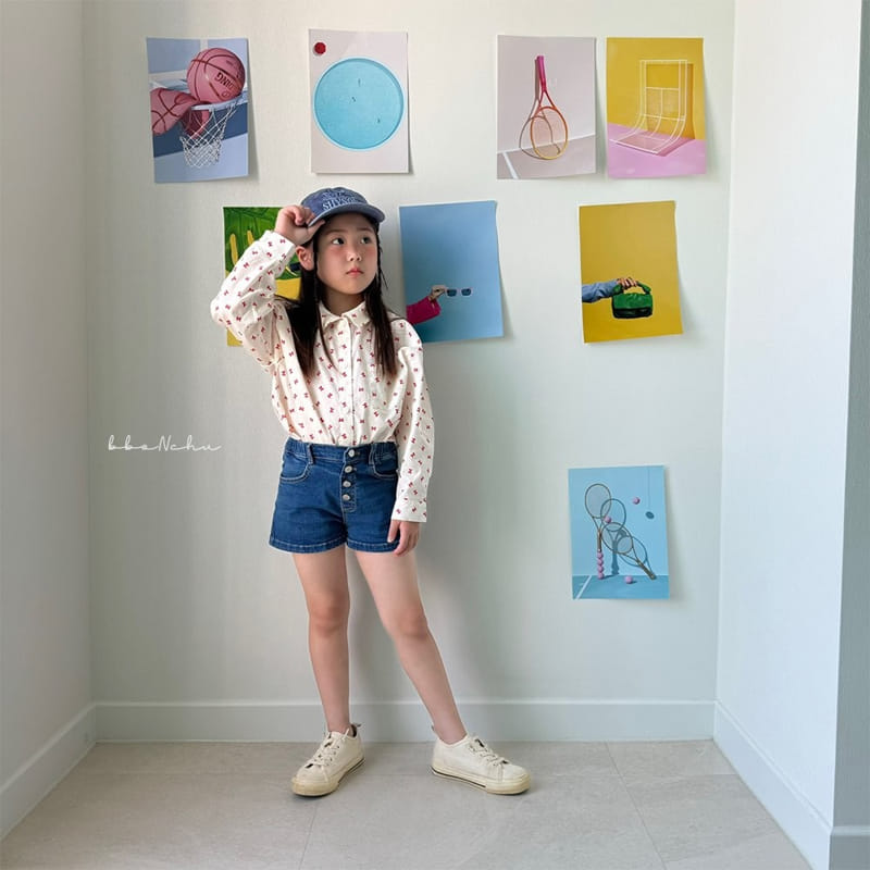 Bbonchu - Korean Children Fashion - #childofig - Snap Denim Shorts - 8